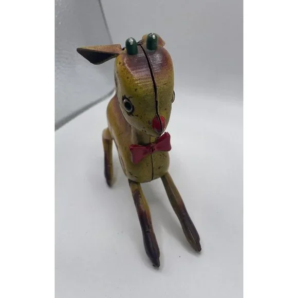 Vintage Wind Up Rudolph The Red Nose Reindeer Tin Toy, Made in Japan, Christmas‎ - Picture 6 of 8